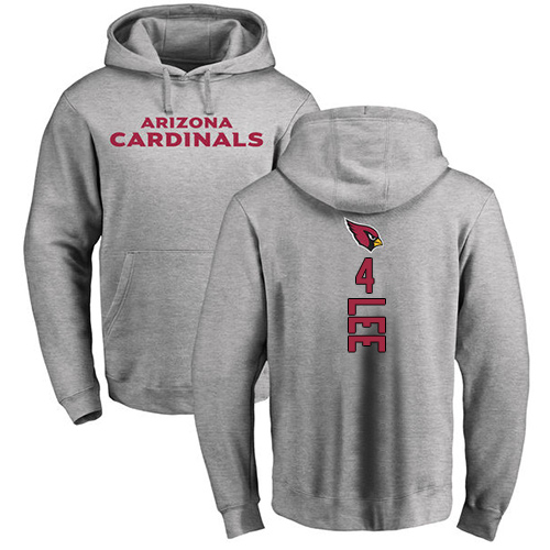 Arizona Cardinals Men Ash Andy Lee Backer NFL Football #4 Pullover Hoodie Sweatshirts